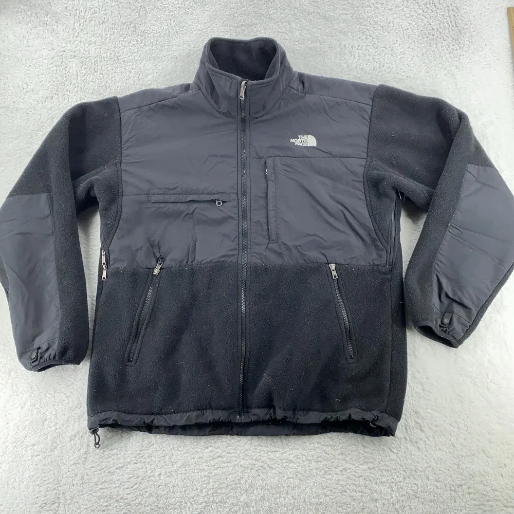 The North Face‎ Black Polartec Jacket Mens Large Full Zip Fleece Outdoor Pockets